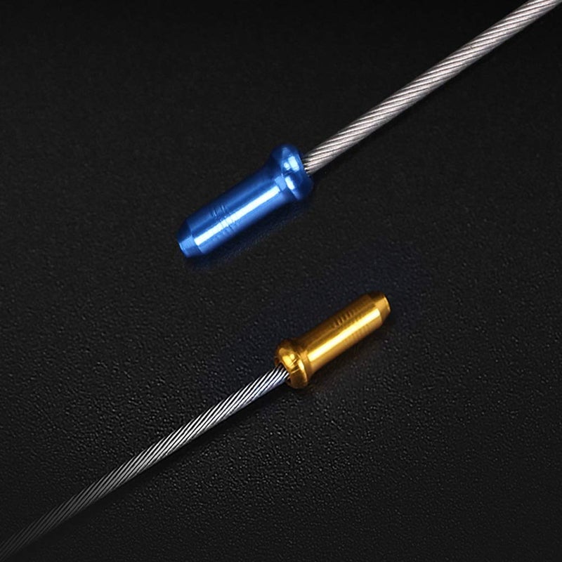 EACOZY 100PCS Bike Brake Cable End Cap Crimps, Cable End Tips for Road Mountain Bicycle, Colorful - Image 3